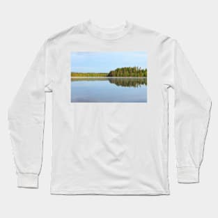 Lake scape at summer morning Long Sleeve T-Shirt